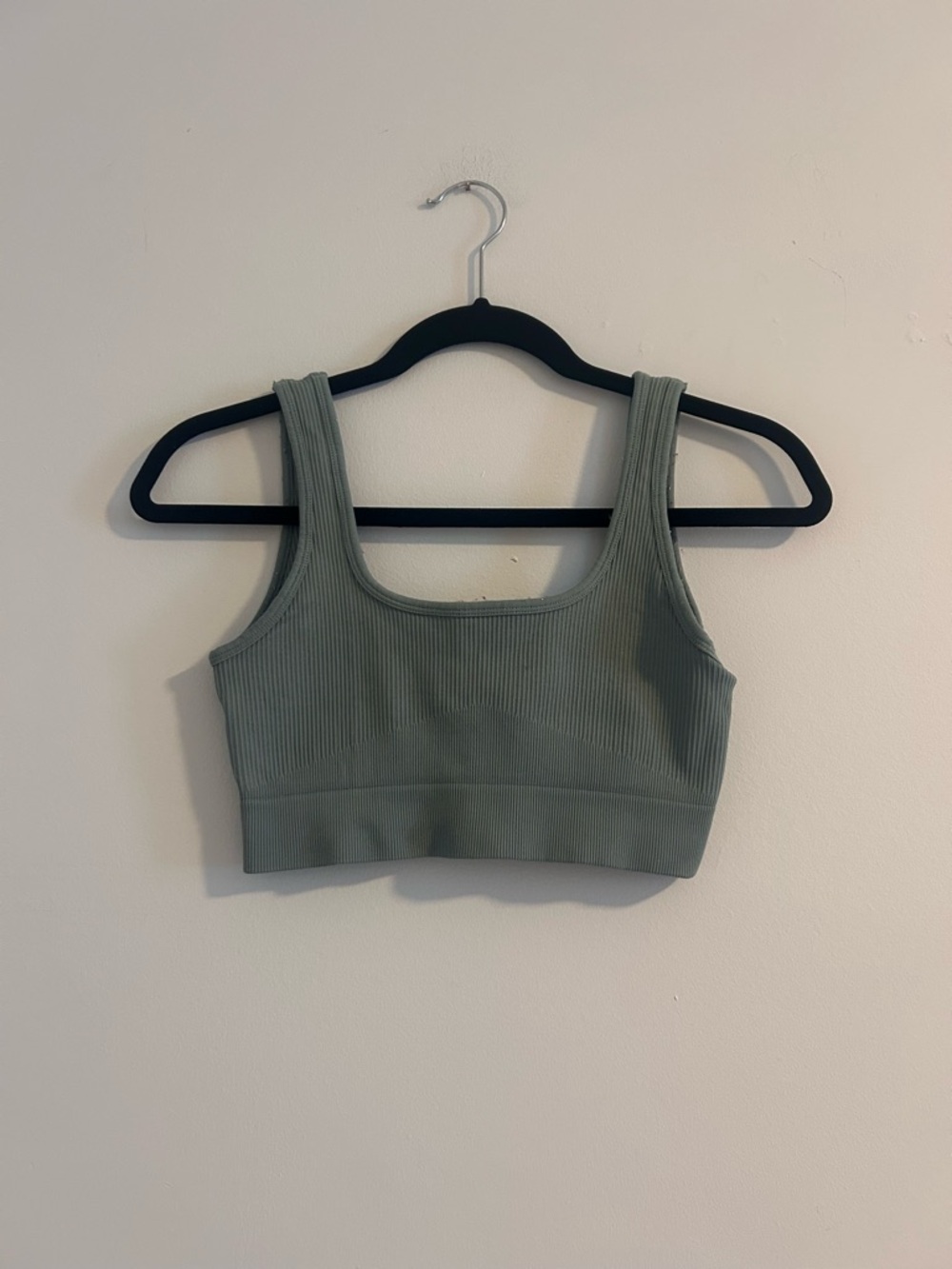 Abode Ribbed Scoop Sports Bra Sage